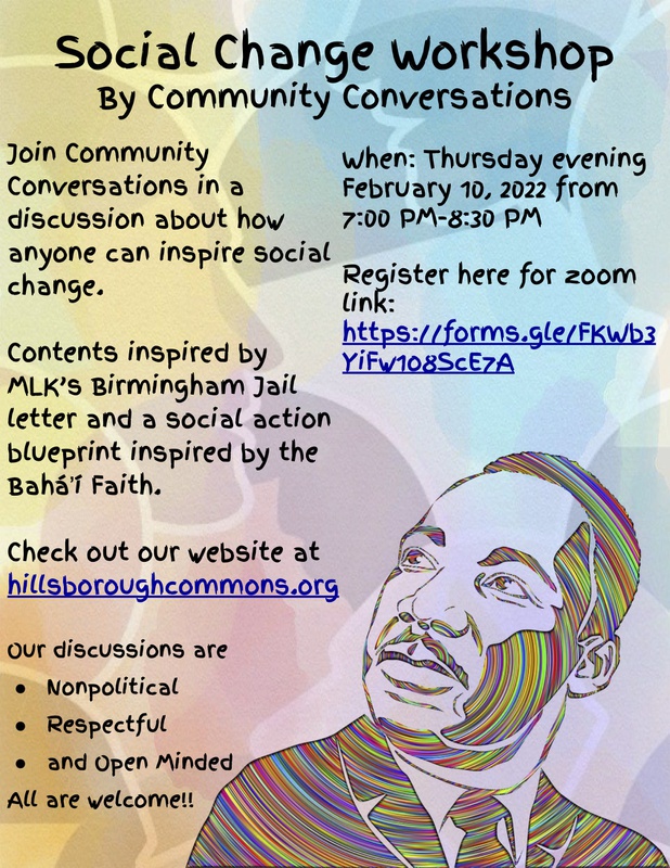 Social Change Workshop poster announcement
