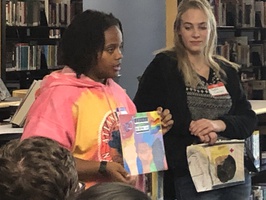Student's artwork presented during the event